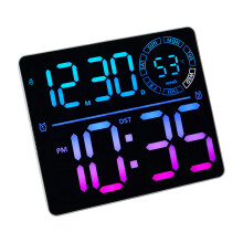 Batteriebetriebene elektronische LED-Uhr mit-weiße Schale