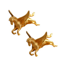 Elegante Pferdekunst-Ohrringe, Legierungsnieten, modisches-Gold