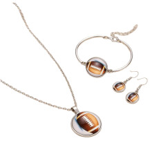Zinc Alloy Jewelry Set Sporty Earring Necklace Bracelet-4