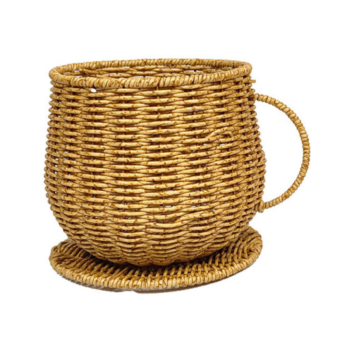 Multipurpose Kitchen Basket Coffee Pod Holder For-Yellow