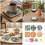 Coaster Set With Assorted Glass Tiles For Adults Creative-Blue 3