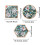 Coaster Set With Assorted Glass Tiles For Adults Creative-Blue 4