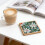 Coaster Set With Assorted Glass Tiles For Adults Creative-Blue 6