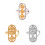 Contemporary Double Tone Loop Rings Adjustable-A18 6 2512238 2