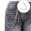 Retro Gothic Double Layer Trouser Chain Alloy Texture Body 2