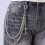 Retro Gothic Double Layer Trouser Chain Alloy Texture Body 6