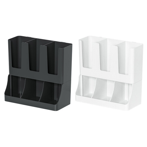 Vertical Cup Storage Rack Save Counter Space Any Room Or-Black 1
