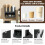 Vertical Cup Storage Rack Save Counter Space Any Room Or-Black 6