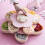 Multi Compartment Rotating Serving Tray With Phone-Pink DU 4