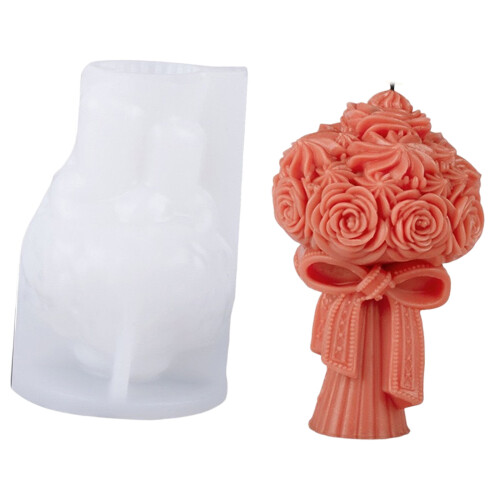 Decorative Flower Candle Mould Flexible Silicone-2C ZL630