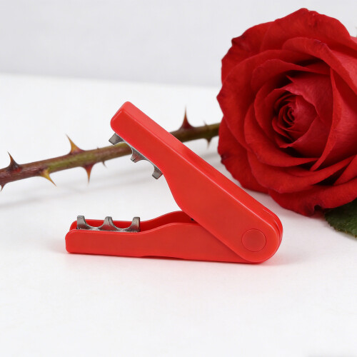 Outil de retrait d'épines de fleurs à poignée ergonomique-Rose 2