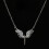 Collier pendentif aile d'ange en alliage élégant, chaîne de 2