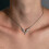 Collier pendentif aile d'ange en alliage élégant, chaîne de 5