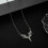 Collier pendentif aile d'ange en alliage élégant, chaîne de 6