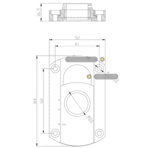 (Silver) Hole 20mm Sme Conversion Arm Phono Arm Base For Vinyl Record Player New-AM 2