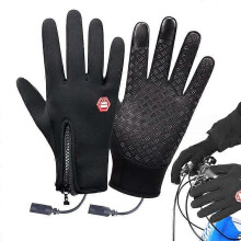 (M) USB Heating Gloves Hand Warmer Heated Mittens Gloves Warm Touchscre