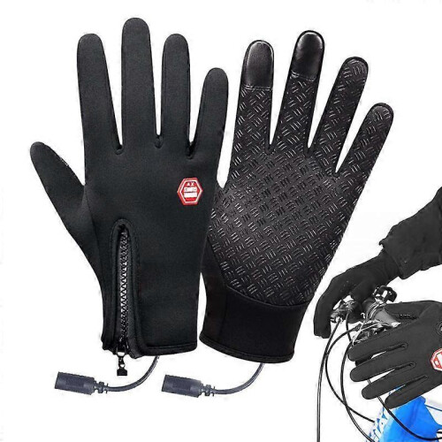 (M) USB Heating Gloves Hand Warmer Heated Mittens Gloves Warm Touchscre