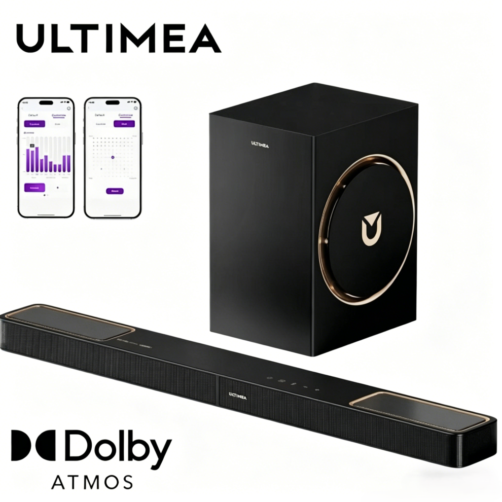 Ultimea 3.1.2 Dolby Atmos Soundbar With Subwoofer, Surround Sound System For Tv, Bluetooth 5.4