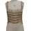 Multi Layer Sparkly Crystal Crop Tank Top for-light gold os 3