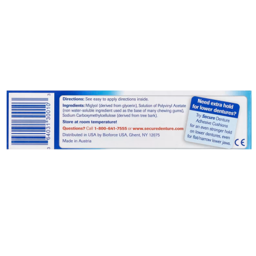 Secure Denture, The Waterproof Zahnhaftcreme, 1,4 oz (40 g) 2