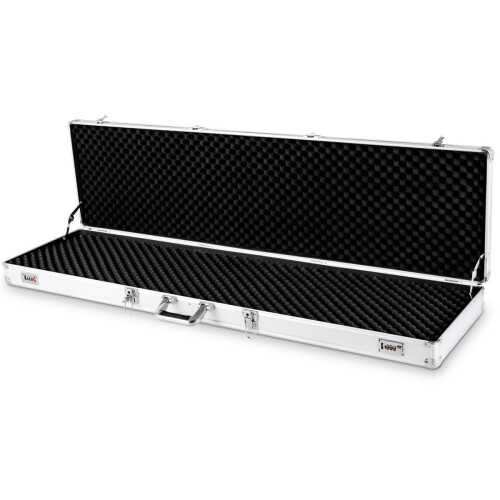 Lockable Silver Gun Case with Foam Insert 1