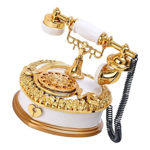Decorative Classical Telephone Music Box With- LoveStyle white