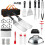 (21-piece set)) Set di 40 utensili per barbecue da esterno con grembiule e clip 1