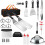 (20-piece set) Set di 40 utensili per barbecue da esterno con grembiule e clip 1