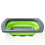 (Green Pull Rod) Collapsible Silicone Strainer Set: Foldable Kitchen Basket for Easy Storage 1