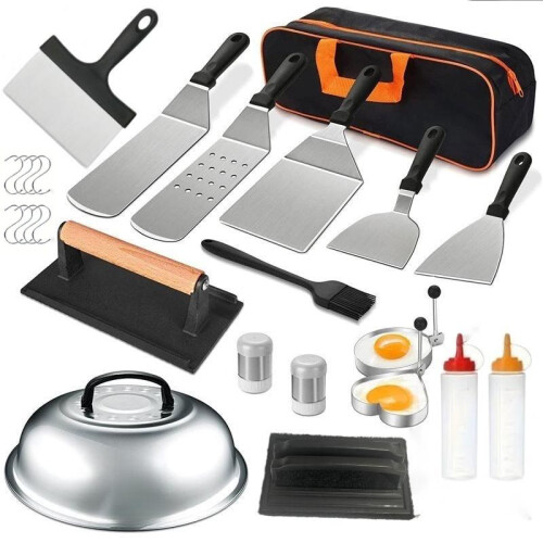 (25-Piece Set) 25-Piece Stainless Steel BBQ Tool Set