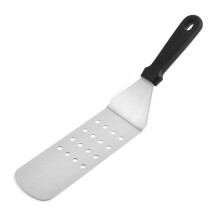 (8-inch slotted spatula) Stainless Steel BBQ Set: Grill Fork, Spatula & Iron Plate