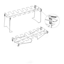 (14-card chicken leg rack) Portable Stainless Steel BBQ Grill Set w/ Drip Tray & Leg Frame