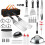 (30-piece set) Set di 40 utensili per barbecue da esterno con grembiule e clip 4