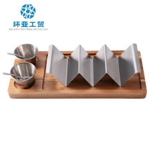 (6-piece tower rack set) Plateau ondulé en acier inoxydable 7 pièces pour tacos et burritos