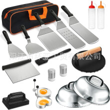 (18-piece set) Stainless Steel BBQ Tool Set with Griddle Spatula