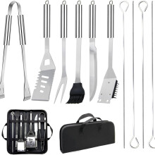 (10-piece set) Portable BBQ Set with Iron Plates & Oxford Bag