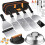 (29-piece set) Stainless Steel BBQ Tool Set with Griddle Spatula 1