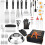 (40-piece set) Stainless Steel BBQ Tool Set with Griddle Spatula 1