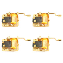 4Pcs Music Box Hand Crank Design Musical Mechanism Craft Set For