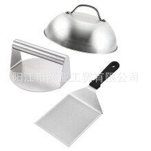 (3-piece pot lid set) Spatule teppanyaki en acier inoxydable pour steaks, pizzas et pâtisseries