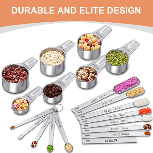 (20 pieces) Set di 21 misurini: kit bilancia per pasticceria e caffè