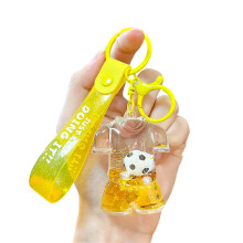 Porte-clés Adorable en forme de Football, avec paillettes-Jaune