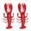 Durable ABS Materials Red Lobsters Replicas Party-L 2 pieces 1
