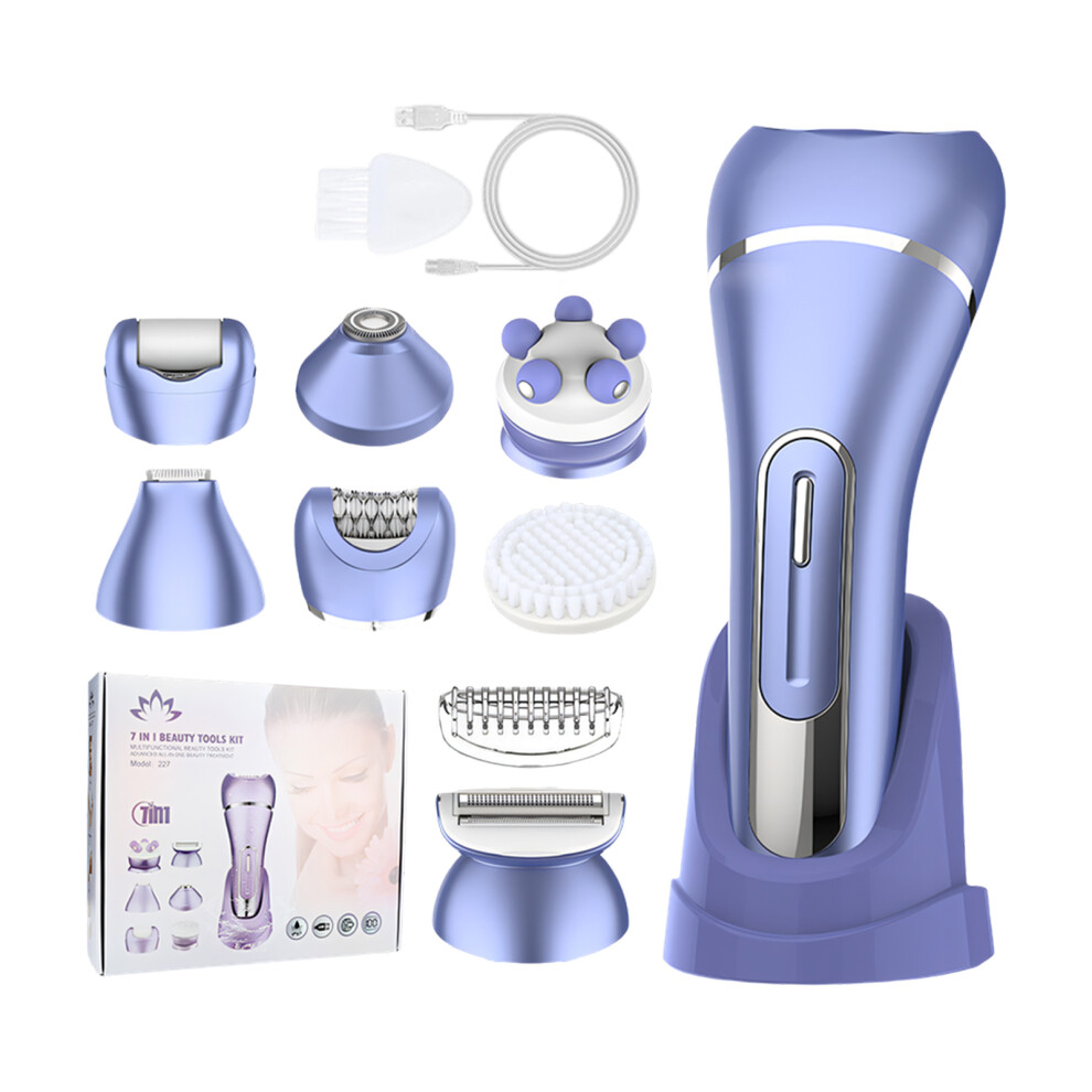 Purple Electric Hair Remover Wet Dry Shaver Nose Hair Trimmer