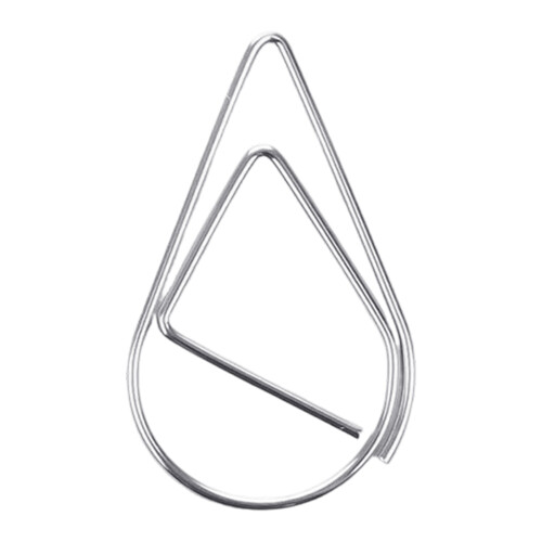 100 pièces trombones créatifs coloré mode bureau-Argent