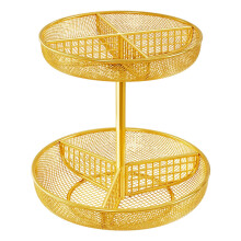 Moderner Obstkorb aus Metall, mehrschichtig, Küchenablage-Gold