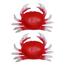 Bright ABS Plastic Crab Sculpture Display Decors-S 2 pieces