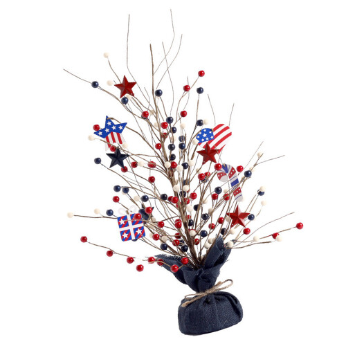 Independence Day Themed Decoration American Flag Artificial Tree