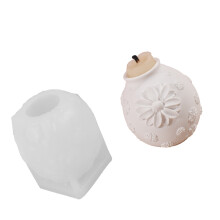 Floral Carving Silicone Vase Molds Heat Resistant-daisyBottle