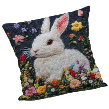 Hübscher Kissenbezug mit Tiermotiv, 45 cm, quadratische Größe,-8